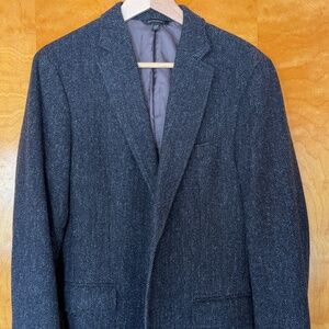 Banana Republic - Men’s Slim Riganelli Canada Charcoal Herringbone Wool Blazer